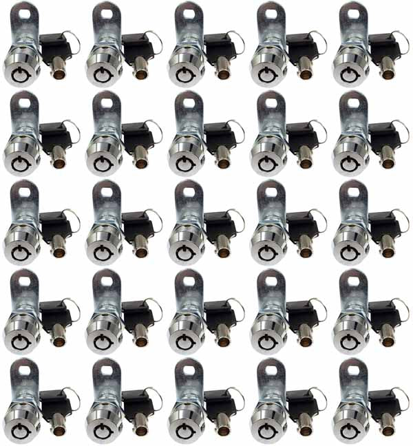 Tubular Cam Locks 1" - Non Retaining (Keyed Alike)