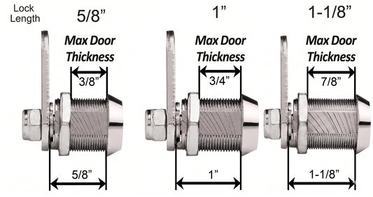 Tubular Cam Locks 5/8" - Non Retaining (Keyed Alike)